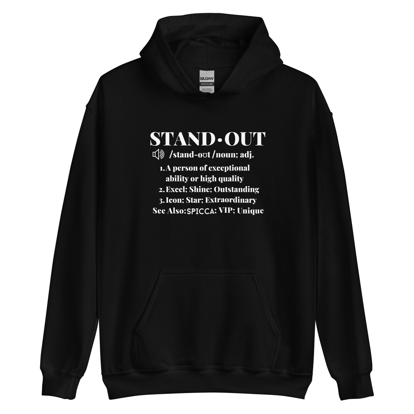 SPICCA STANDOUT DEFINITION UNISEX HOODIE