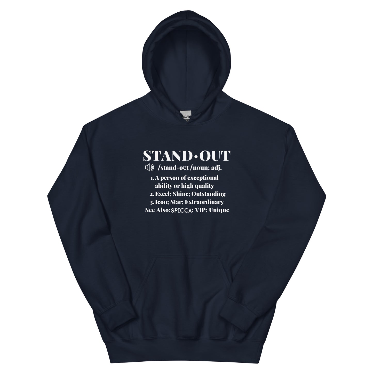 SPICCA STANDOUT DEFINITION UNISEX HOODIE