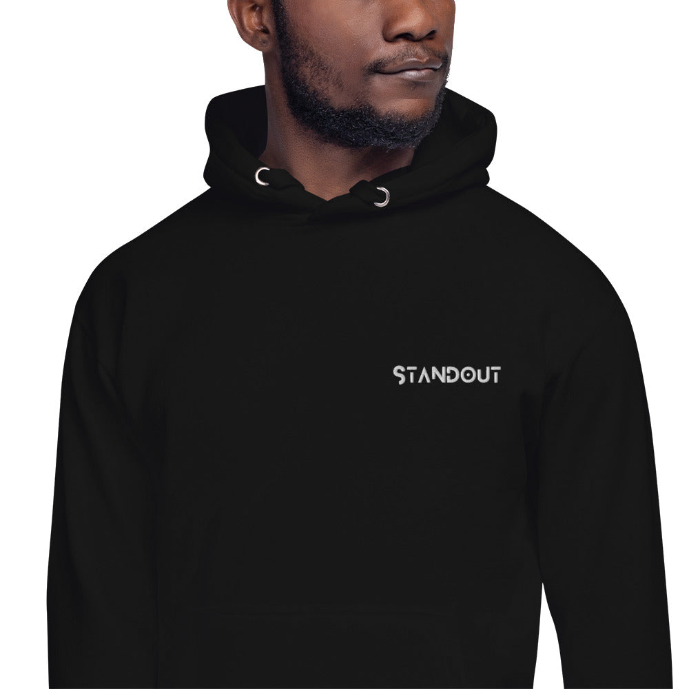 STANDOUT White EMBROIDERED Unisex Hoodie designed by SPICCA