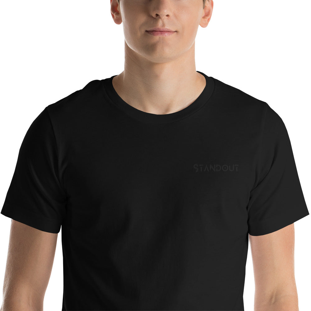 STANDOUT EMBROIDERED Unisex t-shirt designed by SPICCA