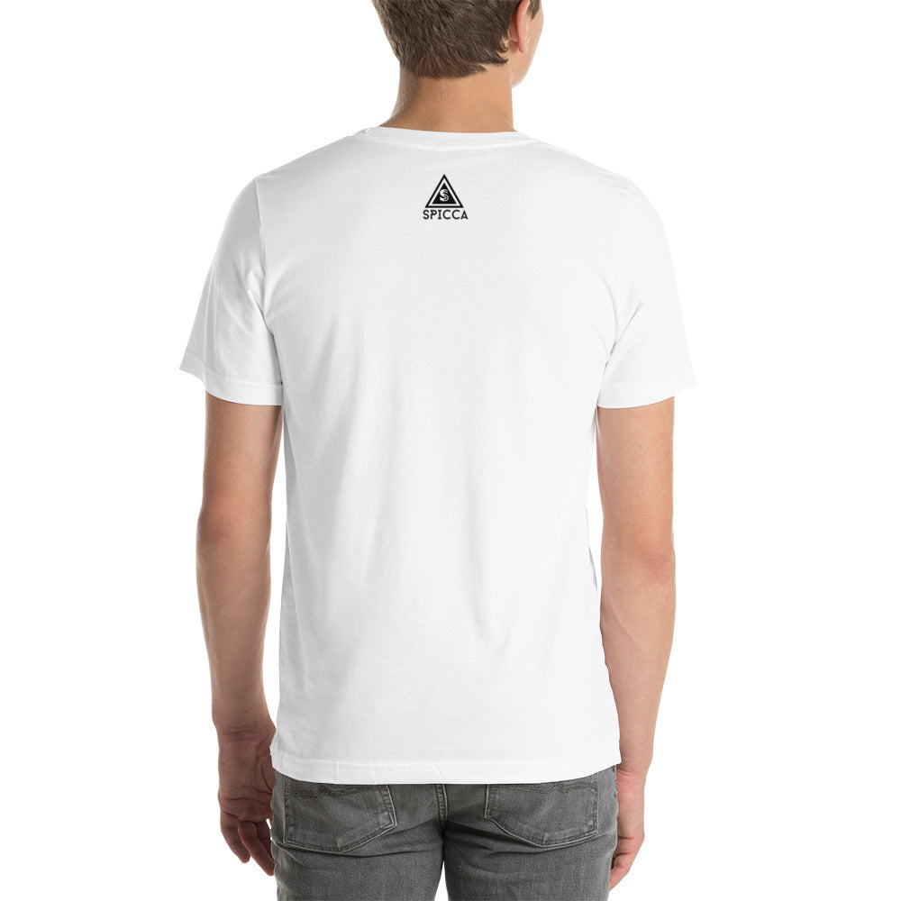 STANDOUT EMBROIDERED Unisex t-shirt designed by SPICCA