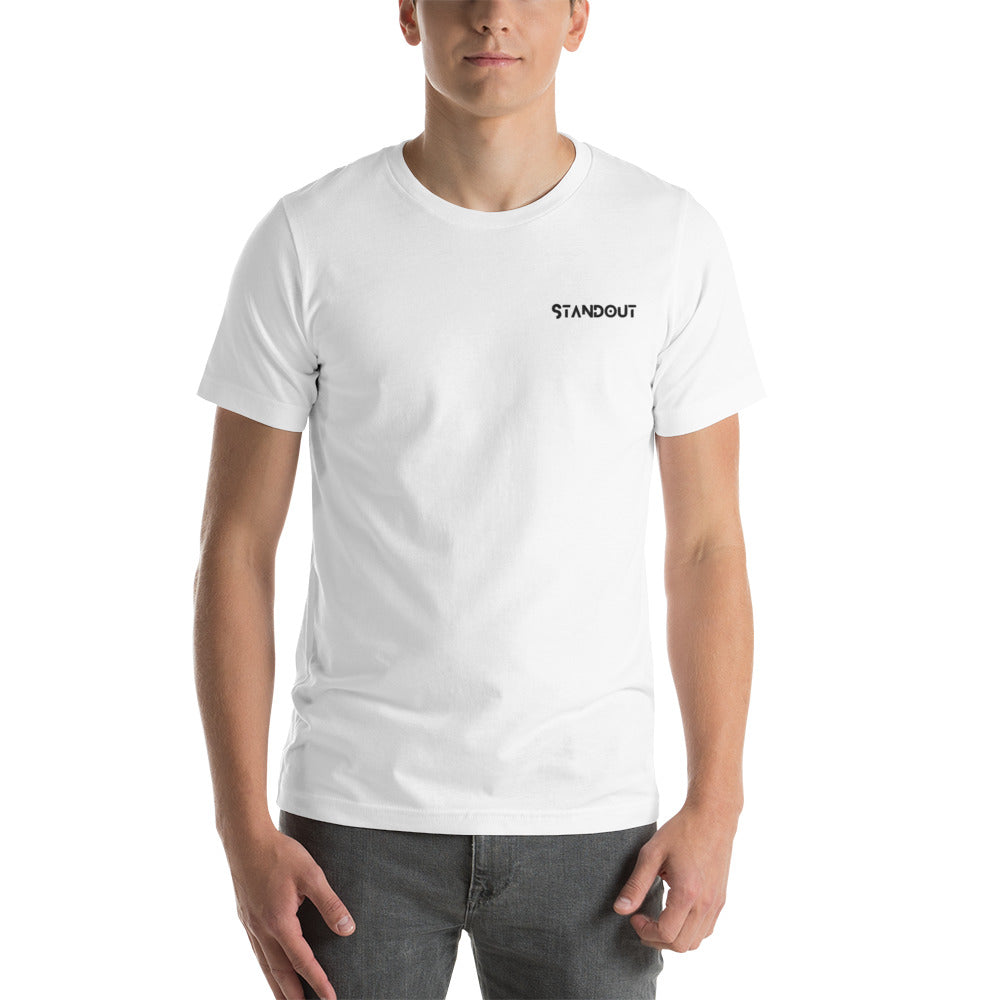 STANDOUT EMBROIDERED Unisex t-shirt designed by SPICCA