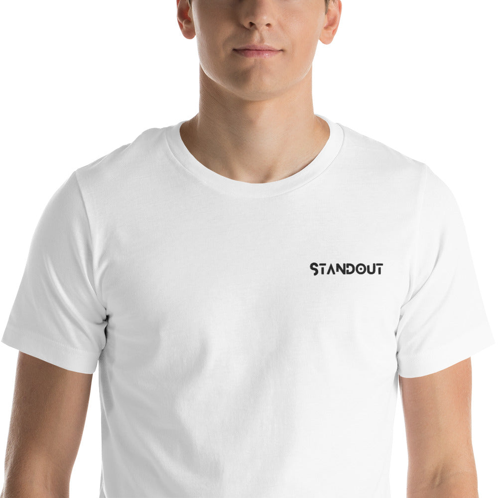 STANDOUT EMBROIDERED Unisex t-shirt designed by SPICCA