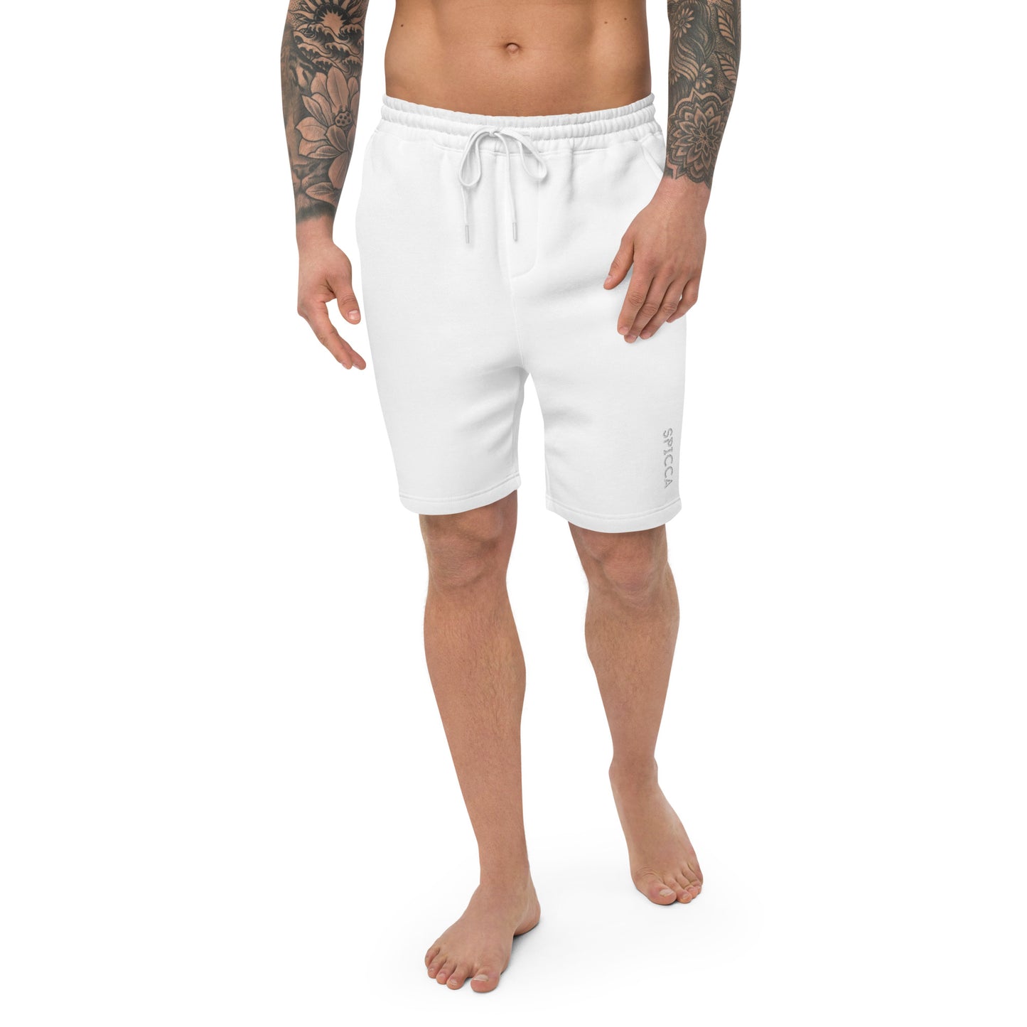 STANDOUT EMBROIDERED Men's fleece shorts designed by SPICCA