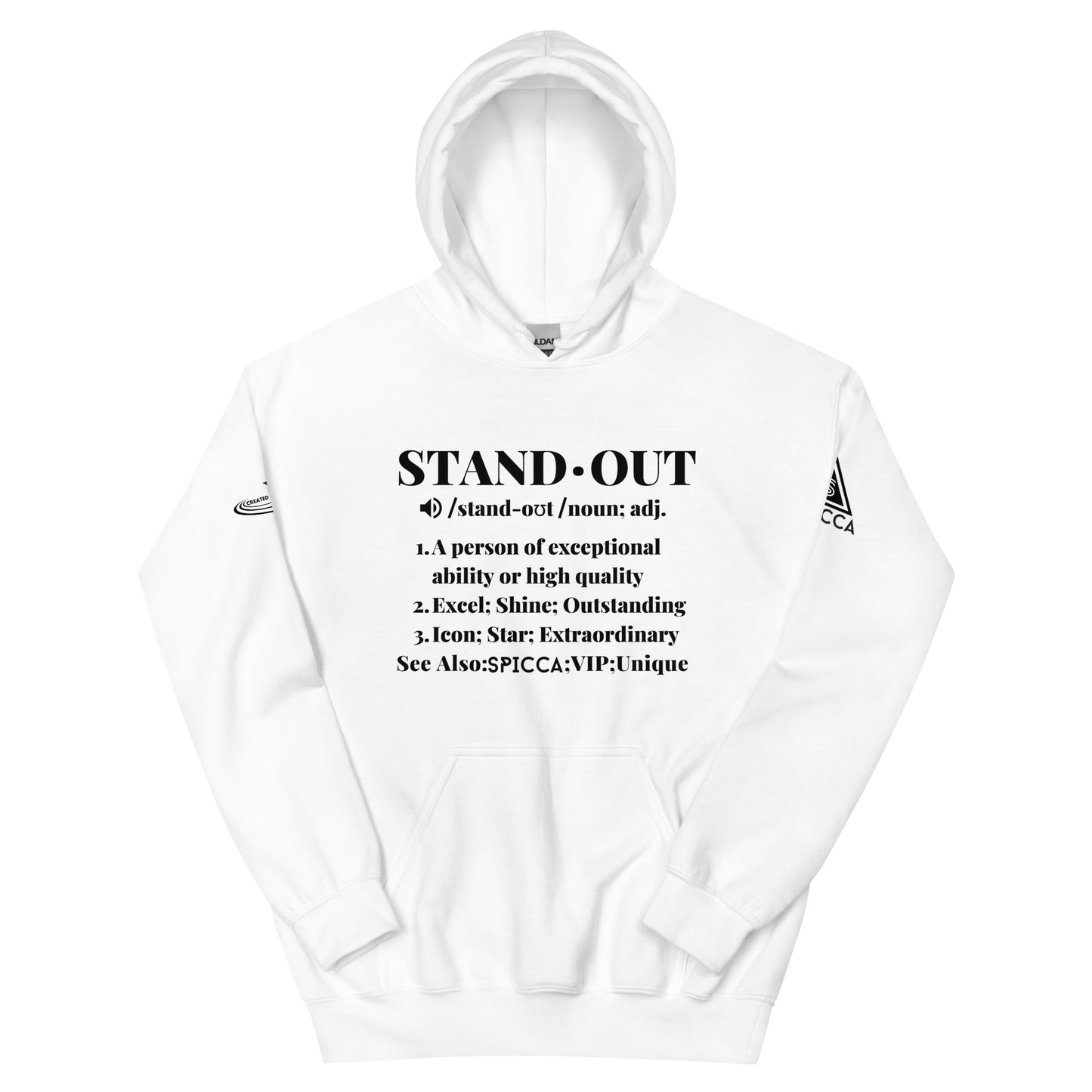 STANDOUT DEFINITION Unisex Hoodie designed by SPICCA