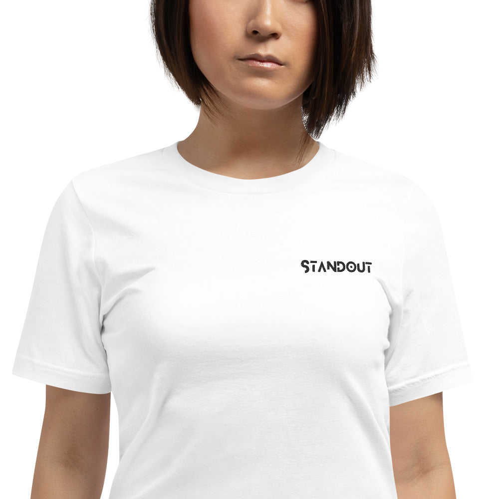 STANDOUT EMBROIDERED Unisex t-shirt designed by SPICCA