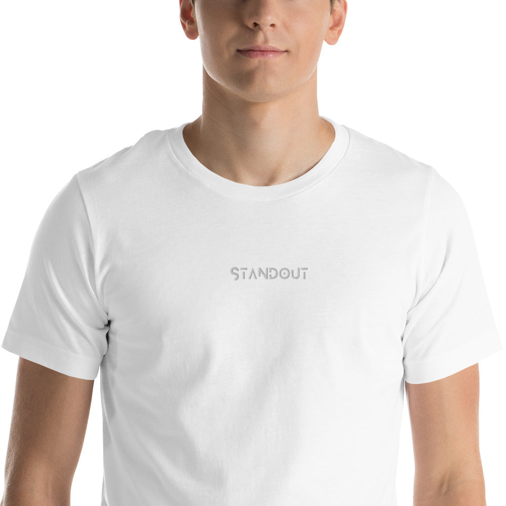 STANDOUT EMBROIDERED Unisex t-shirt designed by SPICCA