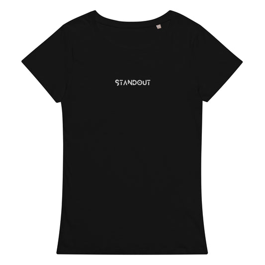 STANDOUT EMBROIDERED Women’s eco-friendly essential organic slim fit tshirt